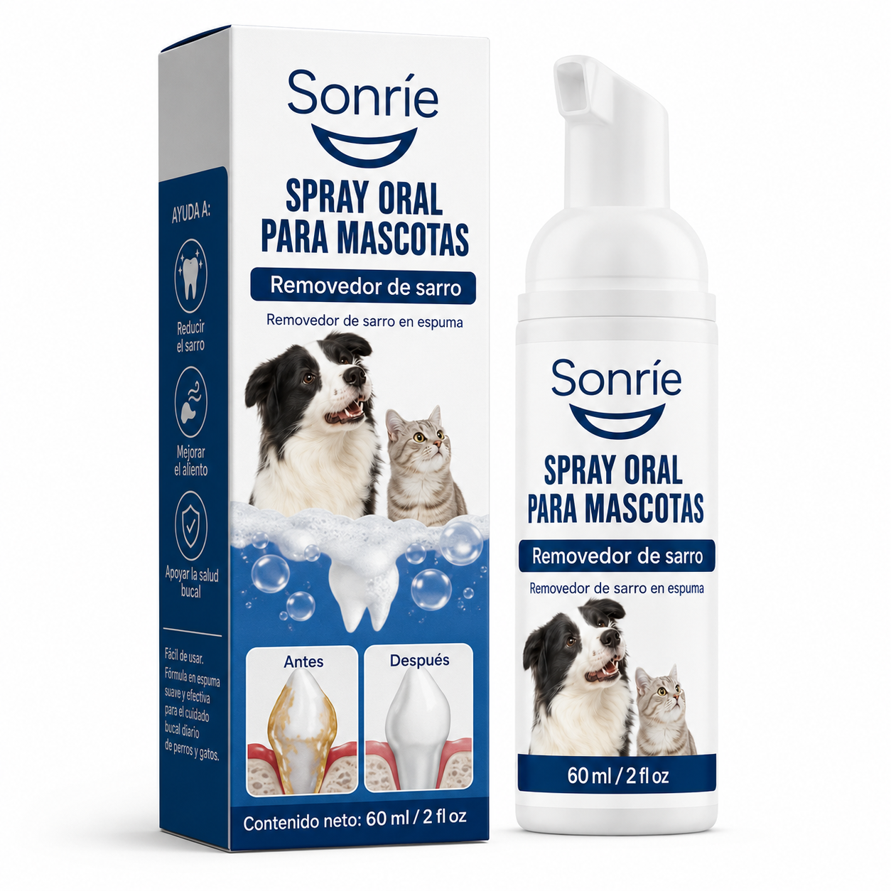 Sonríe — Spray Elimina Sarro Mascotas