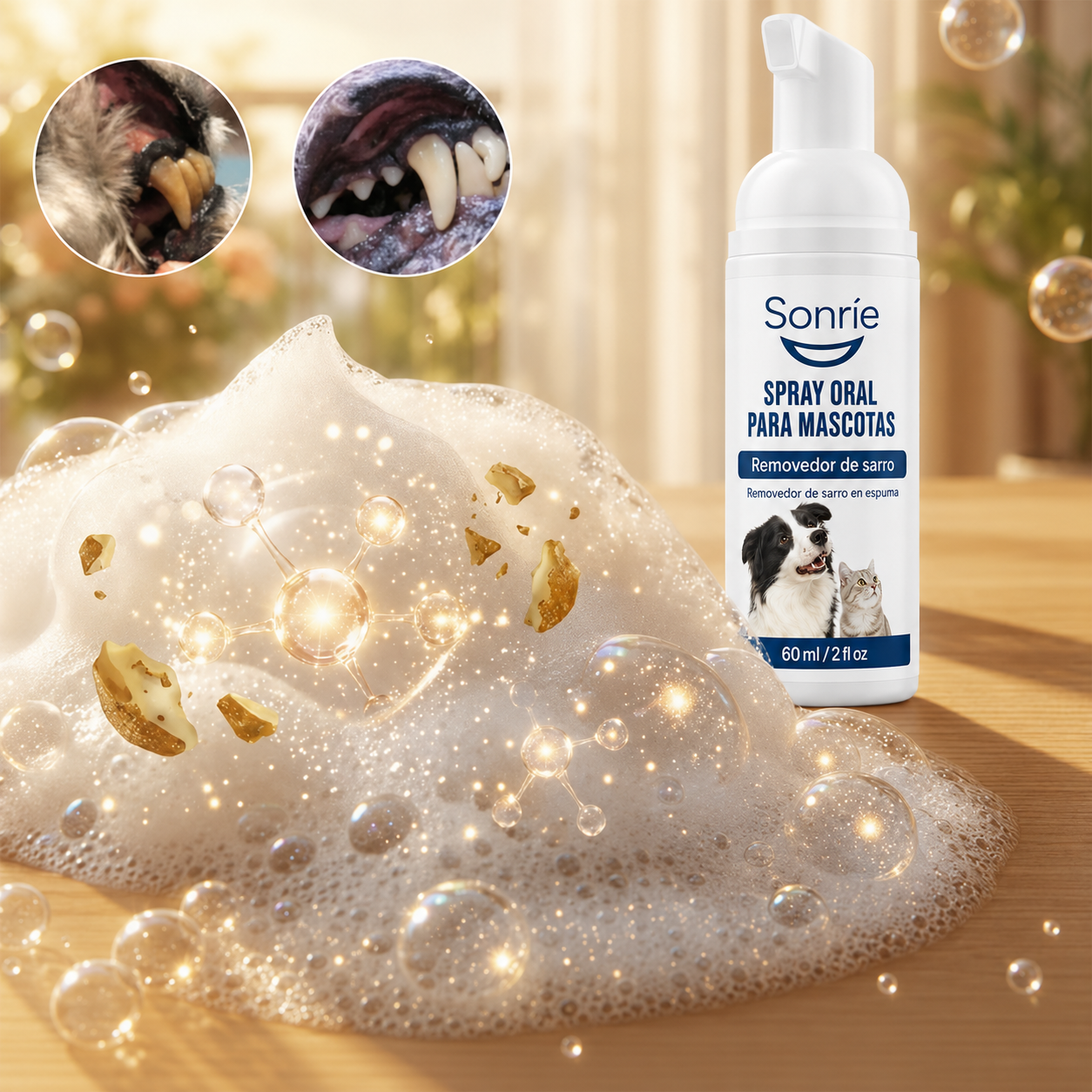 Sonríe — Spray Elimina Sarro Mascotas